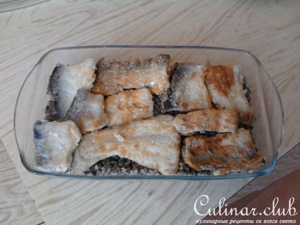 Рыба с гречневой кашей