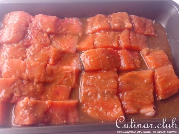 Кета с медом и горчицей