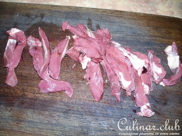 Печень и сердце барашка в остром кисло-сладком соусом