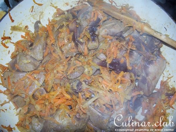 Печень и сердце барашка в остром кисло-сладком соусом