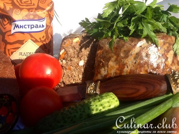 Каша гречневая с грибами и печенью в сальнике