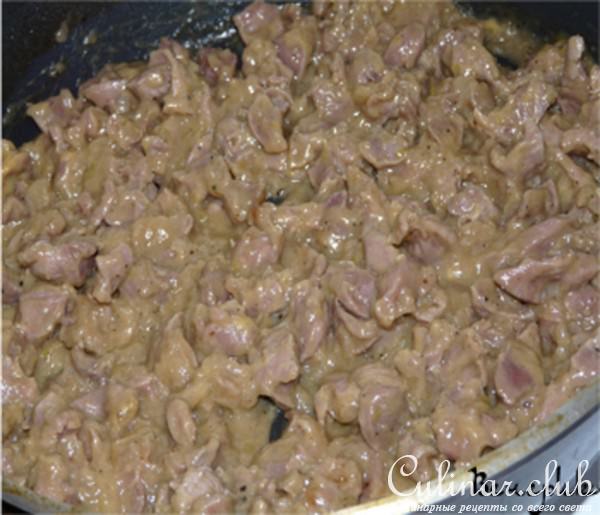 Куриные желудки в пиве.
