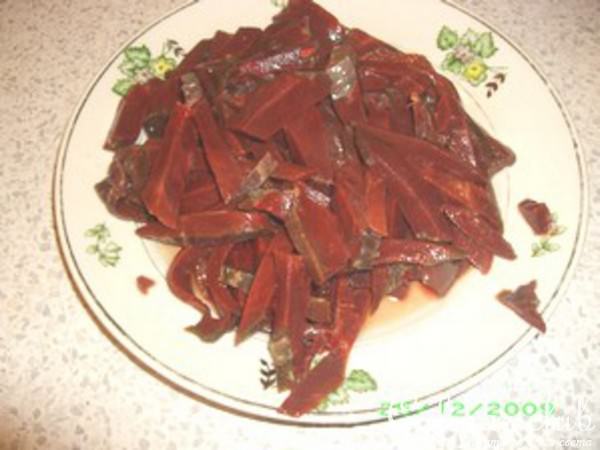 Говяжье сердце тушеное (мой вариант) 