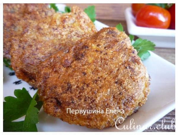 Язык, маринованный в соевом соусе в кляре из паприки