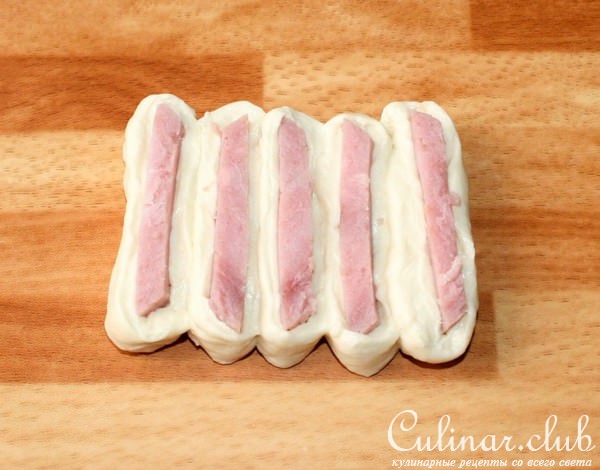 Булочки с ветчиной и сыром