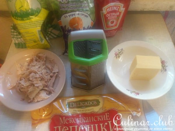 Тортилья с курицей