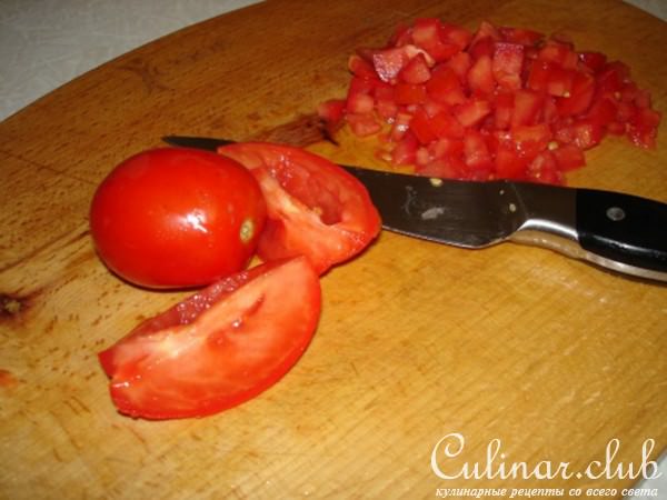 Рисовый салат с морепродуктами и печеным перцем " Венецианский маскарад"