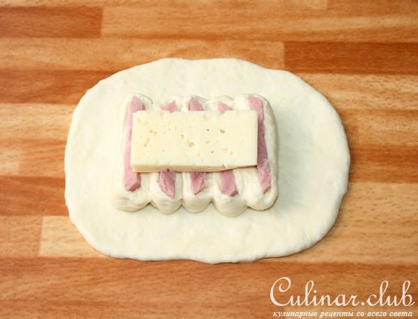 Булочки с ветчиной и сыром