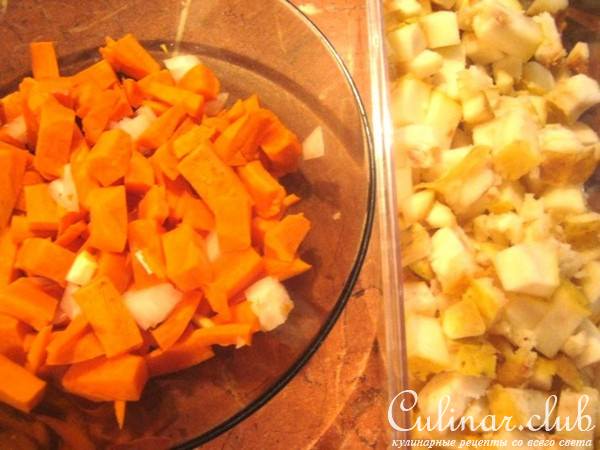 Морковный суп-пюре с яблоками к посту
