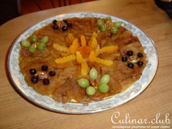 Пирог яблочный Цветочная поляна (вариант)