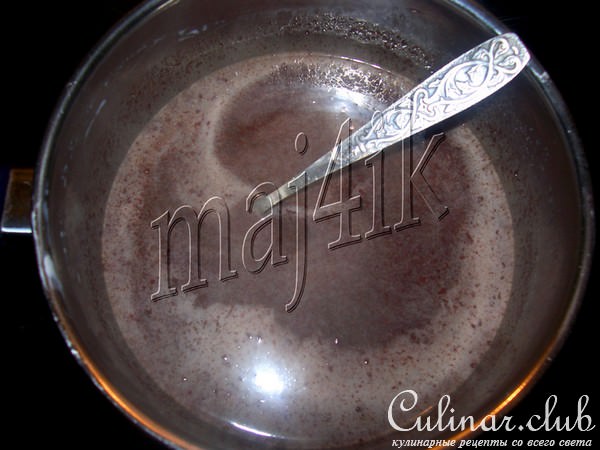 Шоколадный мусс-крем с ликёром и маскарпоне, запечённый в чашечках