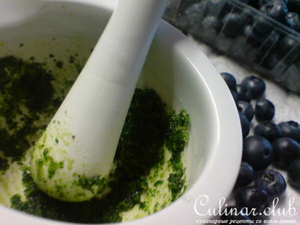 Десерт из манго с мятным сахаром и голубикой/Продолжение банкета!