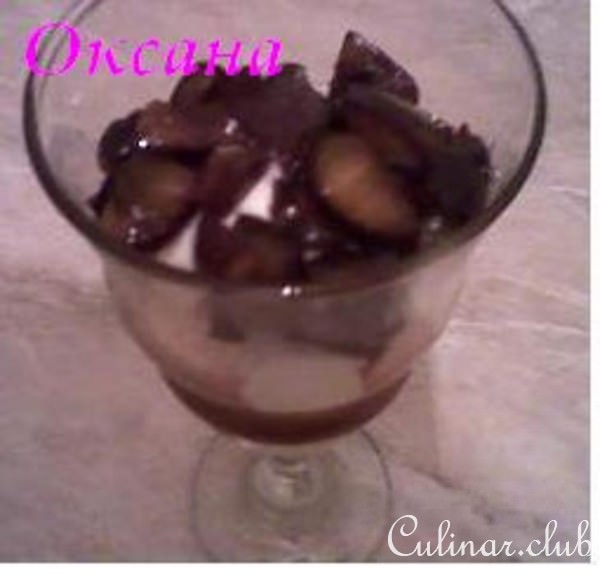 Мороженое со сливами