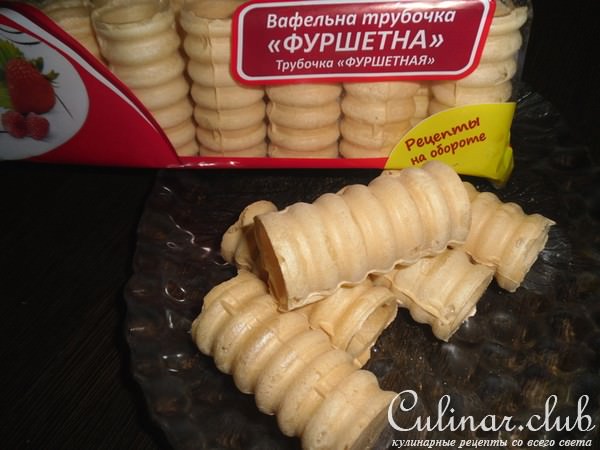 Вафельные трубочки с Сливочно-ванильным кремом и шоколадом "Любимый десерт Императора"