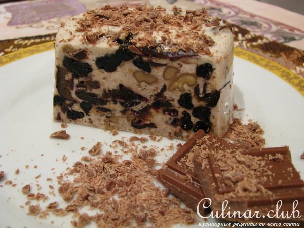 Десерт с черносливом и орехами