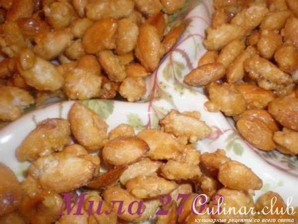 Миндаль в сахаре (простой вкусный десерт)
