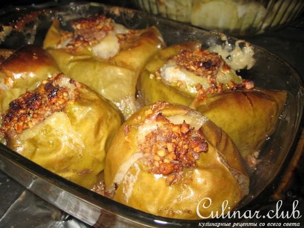 Печеные яблоки с начинкой