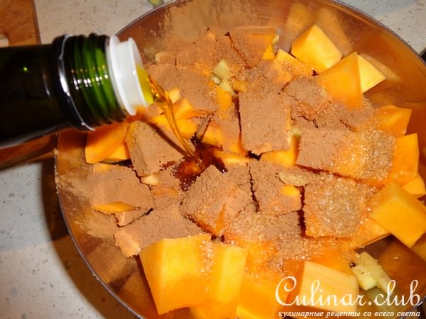 тыковка запеченная с корицей и имбирем