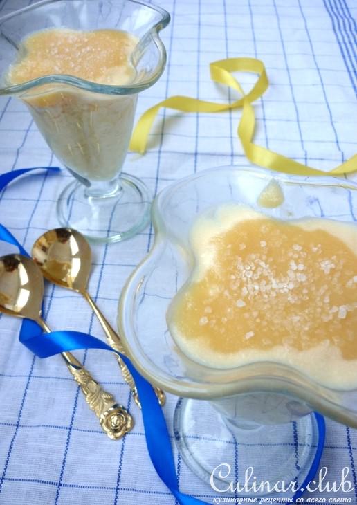 Рисовый десерт с солёной карамелью