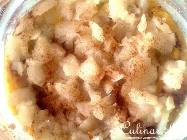 Запеканка из тыквы и творога с яблоками. 