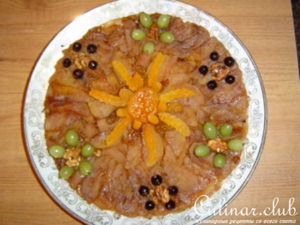 Пирог яблочный Цветочная поляна (вариант)