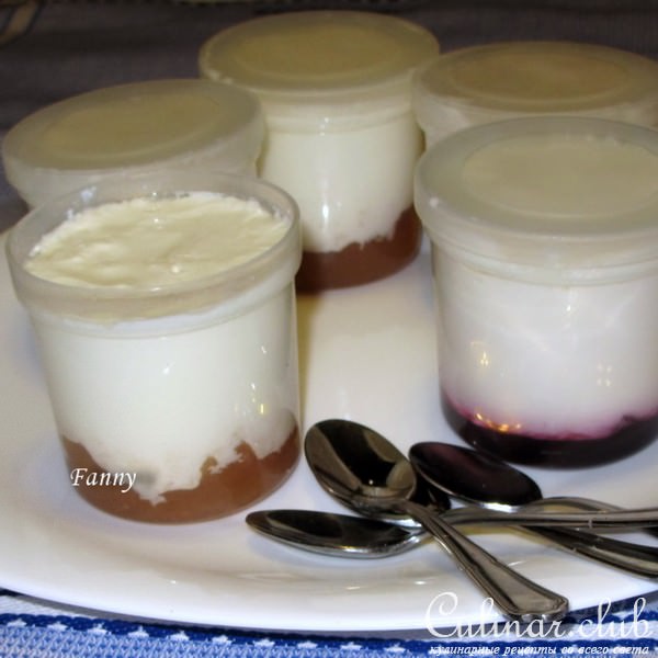 Йогурт со сгущенным молоком и конфитюром (тест-драйв)
