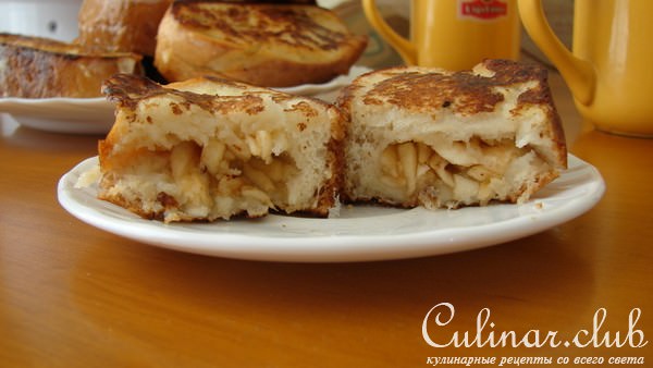 Гренки а-ля пирожки с яблоками