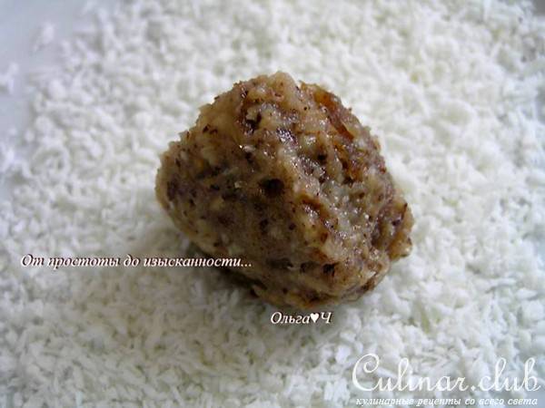 Конфеты из фиников с лесными орехами