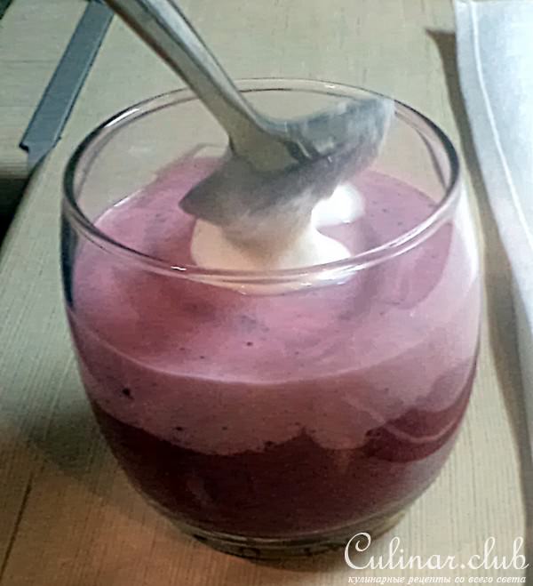 Клюквенно- банановый трехслойный десерт с йогуртом!