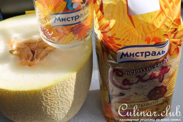 Желе из красной смородины и заливная дыня