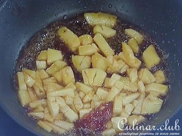 Ананасы в карамели и тапиоке