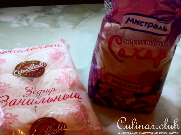 Десерт с зефиром,клубникой и киви.