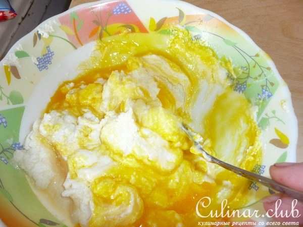 Творожный десерт с черносливом