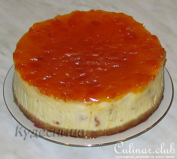 Чизкейк с курагой и абрикосвым джемом (Тест-драйв)