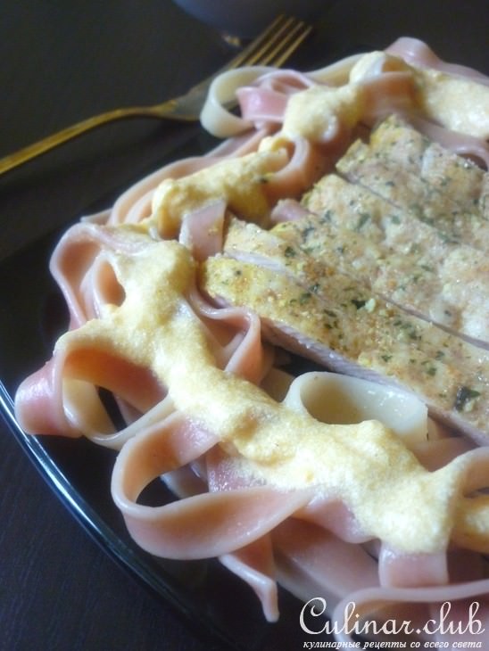 Паста LINGUINE с тыквенным соусом для нежной курочки с чесноком и травами