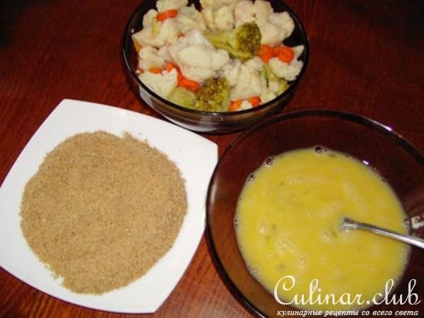 Брокколи, цветная капуста жаренные
