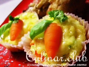 Картофельное пюре с морковкой и сыром