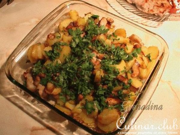 Картофель с беконом