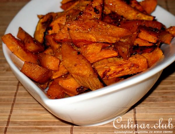 Батат,запечённый с кориандром и фенхелем