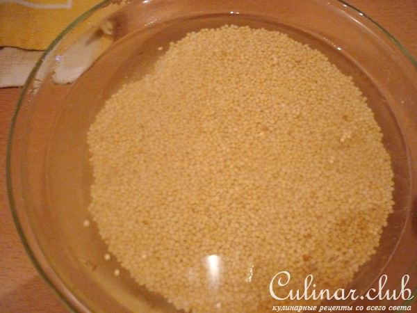 Пшенная каша на гарнир с наггетсами из мяса цыплёнка "Золотой Петушок"
