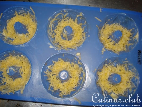 Тарталетки с кашей гречневой и сыром