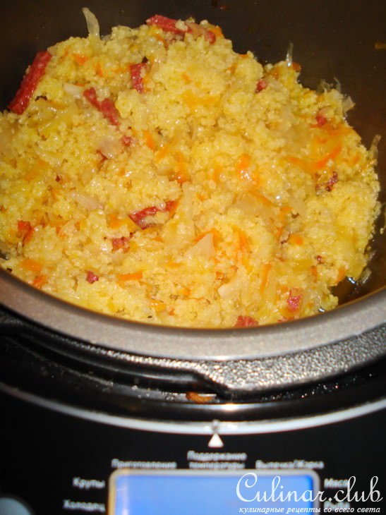 Каша пшенная с квашеной капустой