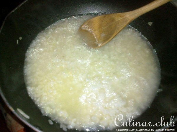 Ризотто с горгонзолой, грушей и грецким орехом