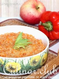 Пшенная каша с томатом и сыром