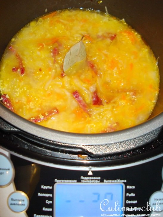 Каша пшенная с квашеной капустой