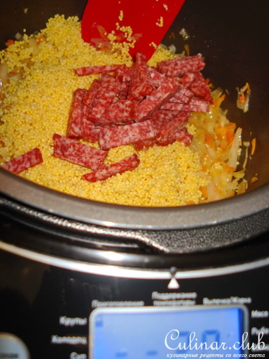 Каша пшенная с квашеной капустой