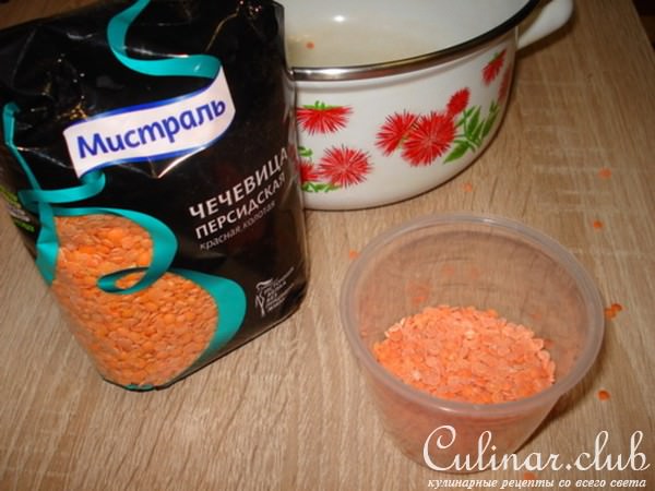 Каша из чечевицы с овсяными хлопьями