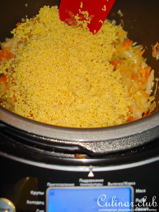 Каша пшенная с квашеной капустой