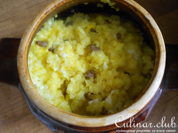 Каша боярская (из пшена с изюмом)