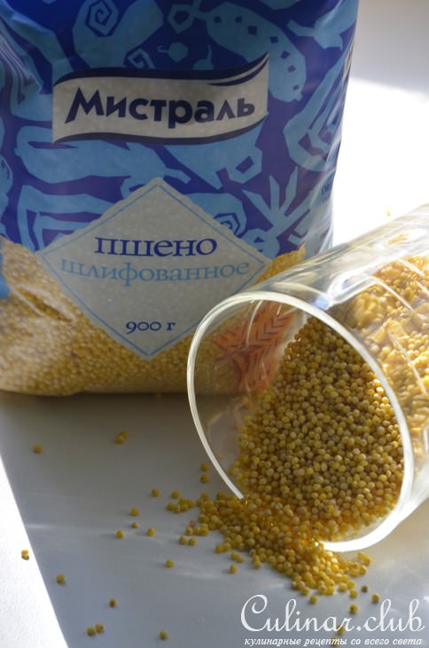 Пшенная каша с апельсином и тыквой